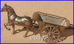 Vintage Antique BRASS Horse jib carriage pulling cart Olde English 11 farm