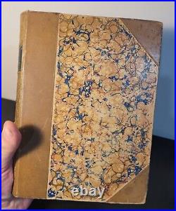 Vintage Antique Book 1800s Leopold Shakspere Shakespere Illustrated Marble Swirl