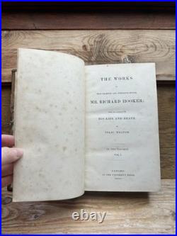 Vintage/Antique Book The Works Of Richard Hooker By Isaac Walton/Vol One/HB