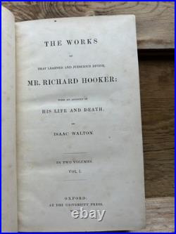 Vintage/Antique Book The Works Of Richard Hooker By Isaac Walton/Vol One/HB