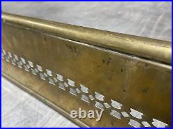 Vintage Antique Brass Curved Fireplace Hearth Surround Fender Guard Gate Fence