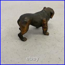 Vintage Antique Bronze English Bulldog Figure Statue 4 Paper Weight Dog Animal