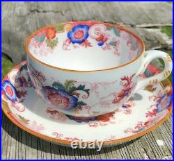 Vintage Antique Coalport English China Tea Set And Milk Jug With Flower Design