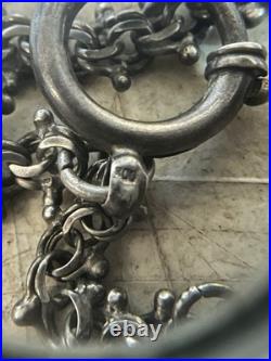 Vintage Antique English 900/800 Silver Watch Chain 9.1g 8