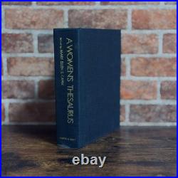 Vintage Antique English Book for Interior Decor, Thick Black Cover, C Condition