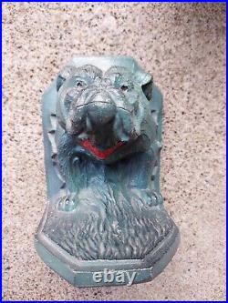 Vintage Antique English Bulldog Bookends Art Bull Dog Bronze Rare Decorative