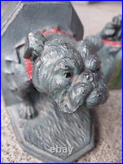 Vintage Antique English Bulldog Bookends Art Bull Dog Bronze Rare Decorative