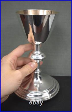 Vintage Antique English Chalice, Cup Sterling Silver, 7 ht. (AH709)