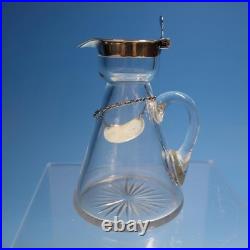 Vintage Antique English Hallmarks Sterling Silver and Glass Whiskey Noggin