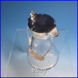 Vintage Antique English Hallmarks Sterling Silver and Glass Whiskey Noggin