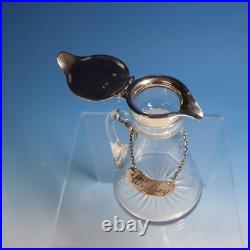 Vintage Antique English Hallmarks Sterling Silver and Glass Whiskey Noggin