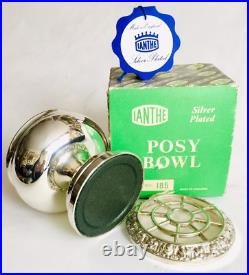 Vintage/Antique English Ian Heath Ltd IANTHE Silver Plated 3.25/8cm Rose Bowl