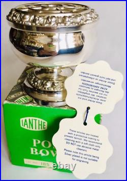 Vintage/Antique English Ian Heath Ltd IANTHE Silver Plated 3.25/8cm Rose Bowl