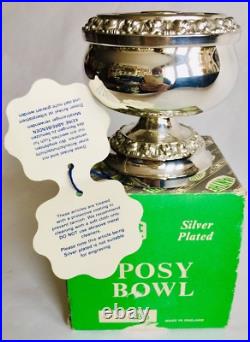 Vintage/Antique English Ian Heath Ltd IANTHE Silver Plated 3.25/8cm Rose Bowl