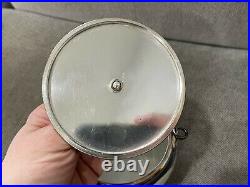 Vintage Antique English Imari Porcelain & Silver Plated Biscuit Barrel / Jar