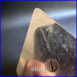 Vintage Antique English Made Art Deco Chrome Silhoette Candle Holder Candelabra