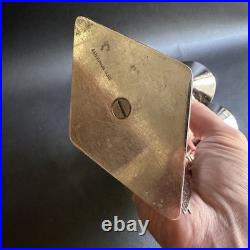 Vintage Antique English Made Art Deco Chrome Silhoette Candle Holder Candelabra