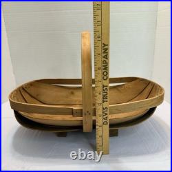 Vintage Antique English Old Sussex Wooden Trug Garden Basket