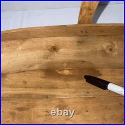 Vintage Antique English Old Sussex Wooden Trug Garden Basket