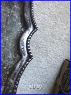 Vintage Antique English Silver plated Gallery Oval Ornate Serving Tray 23L