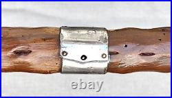 Vintage Antique English Sterling Silver Fat Irish Blackthorn Walking Stick Cane