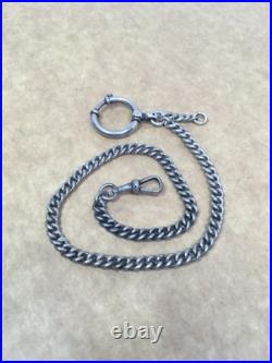 Vintage Antique English Sterling Silver Watch Chain 19g 12.5 5mm