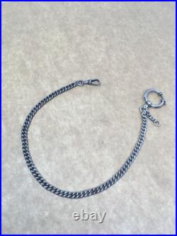 Vintage Antique English Sterling Silver Watch Chain 19g 12.5 5mm