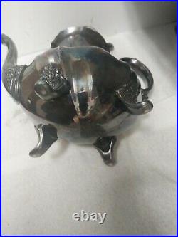 Vintage Antique English Teapot Stunning Silver Rare Flower Decorated