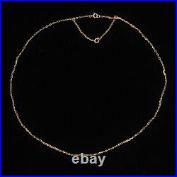 Vintage Antique HM Solid 9ct 9k Gold Fine Cable Chain Necklace Safety 19.25'