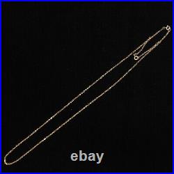 Vintage Antique HM Solid 9ct 9k Gold Fine Cable Chain Necklace Safety 19.25'