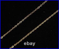 Vintage Antique HM Solid 9ct 9k Gold Fine Cable Chain Necklace Safety 19.25'