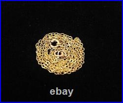 Vintage Antique HM Solid 9ct 9k Gold Fine Cable Chain Necklace Safety 19.25'