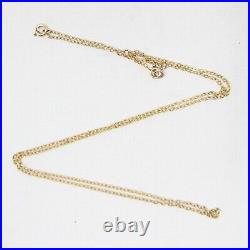 Vintage Antique HM Solid 9ct 9k Gold Fine Cable Chain Necklace Safety 19.25'