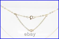 Vintage Antique HM Solid 9ct 9k Gold Fine Cable Chain Necklace Safety 19.25'