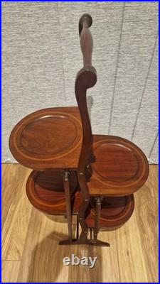 Vintage/Antique Mahogany 4 Tiered Folding Cake Plant Stand Wooden
