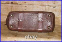 Vintage/Antique Mini English Leather Gladstone Bag Leather Doctors Bag