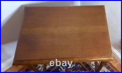 Vintage Antique Oak Side Table Barleytwist legs