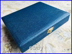 Vintage/Antique Ornate English Silver Plated Fish Cutlery Set In Silk Lined Box