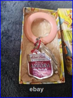 Vintage Antique Penguin Baby Rattle Electro Plate on Nickel Silver English Boxed