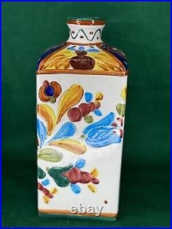 Vintage Antique Prof. Mancinelli Deruta Graffito Large Bottle/Decanter