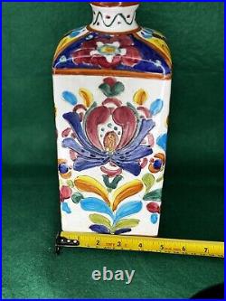 Vintage Antique Prof. Mancinelli Deruta Graffito Large Bottle/Decanter