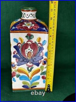 Vintage Antique Prof. Mancinelli Deruta Graffito Large Bottle/Decanter