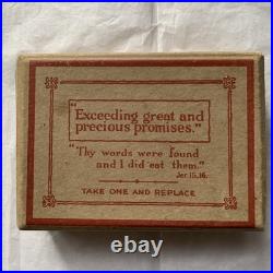 Vintage Antique Religous Scrolls Box'Exceeding Great & Precious Promises' Bible