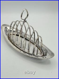 Vintage Antique Style English SHEFFIELD Silverplate 6 Slice Toast Rack
