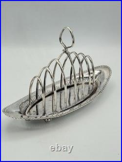 Vintage Antique Style English SHEFFIELD Silverplate 6 Slice Toast Rack