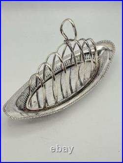 Vintage Antique Style English SHEFFIELD Silverplate 6 Slice Toast Rack