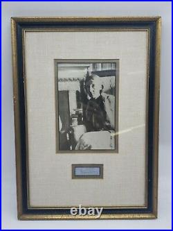 Vintage Antique VIRGINIA WOOLF English Writer Photo Signature Matted Framed R2