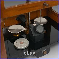 Vintage Balance, English, Mahogany, Scientific Scales, Stanton Instruments, 1960