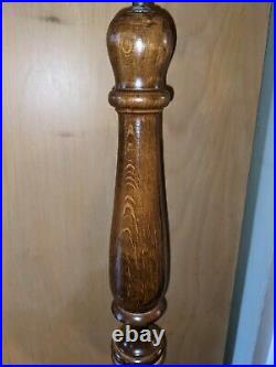 Vintage Barley Twist Floor Lamp Spiral Oak Solid Wood Electric English NO SHADE