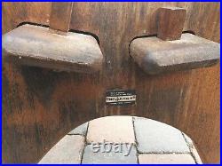 Vintage Branson Burbage 2 x Benches & Table. English, Hardwood, 20th c RARE